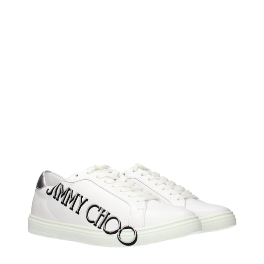 Jimmy Choo White Leather Sneakers