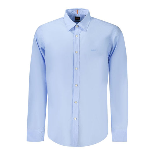 Hugo Boss Azzurro Cotton Men Shirt