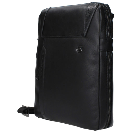 Piquadro Black Leather Crossbody Bag