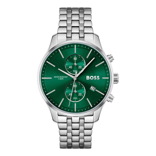 Hugo Boss Gray Stainless Steel Dress Watch