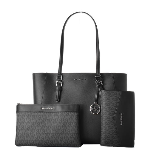 Michael Kors Black Leather Tote Bag