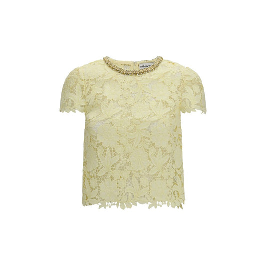 Self-Portrait Bicolor Polyester Blouse