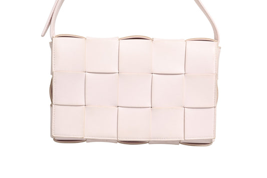 Bottega Veneta Pink Intrecciato Cassette Shoulder Bag