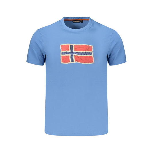 Napapijri Azzurro Cotton Men T-Shirt