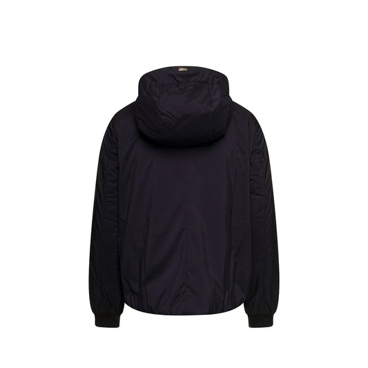 Herno Black Polyamide Bomber