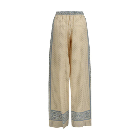 Ermanno Scervino Beige Silk Casual Pants