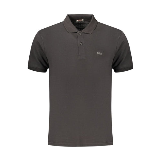 Rifle Black Cotton Polo Shirt