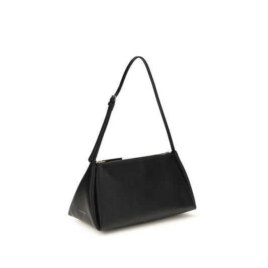 Calvin Klein Black Calf Leather Bos Taurus Shoulder Bag