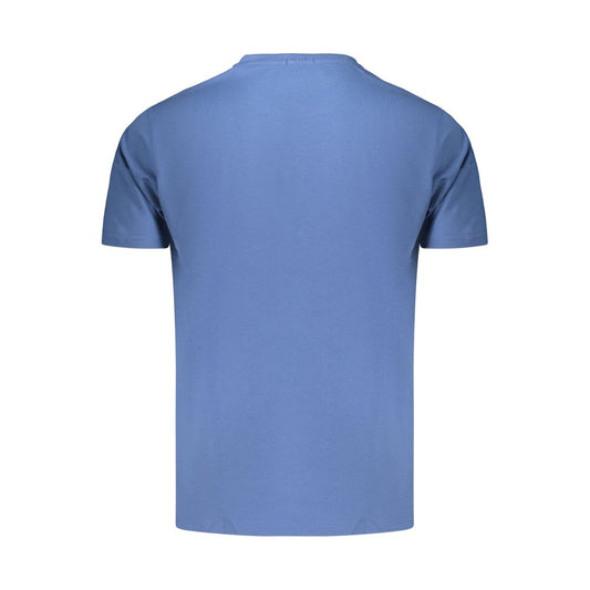 Coveri Moving Blue Cotton Mens T-Shirt