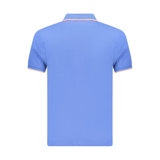 Coveri Moving Blue Cotton Polo Shirt