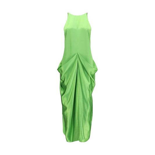 Khaite Bicolor Copper Cocktail Dress