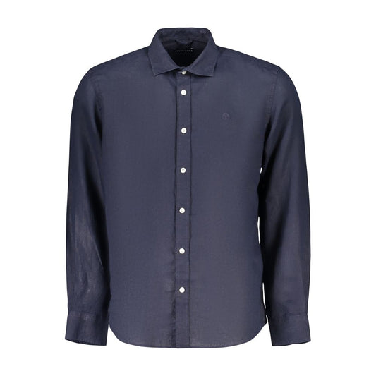 North Sails Blue Linen Dress Shirt