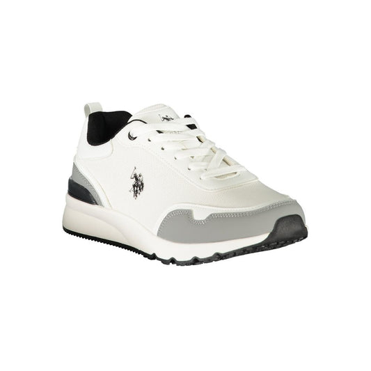 U.S. POLO ASSN. White Polyester Athletic Sneakers