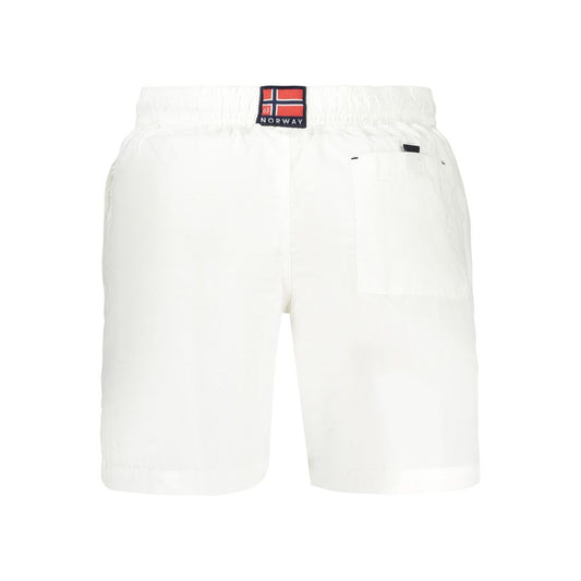 Norway 1963 White Polyamide Swim Shorts