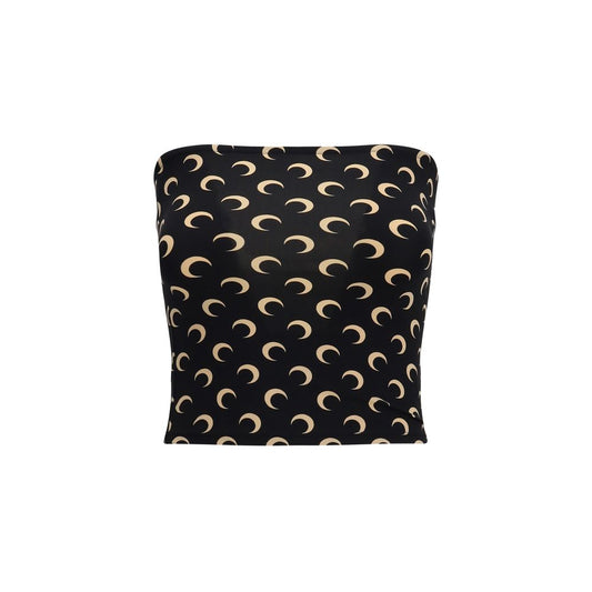 Marine Serre Black Polyamide Sleeveles T-Shirt