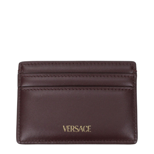 Versace Brown Leather Cardholder