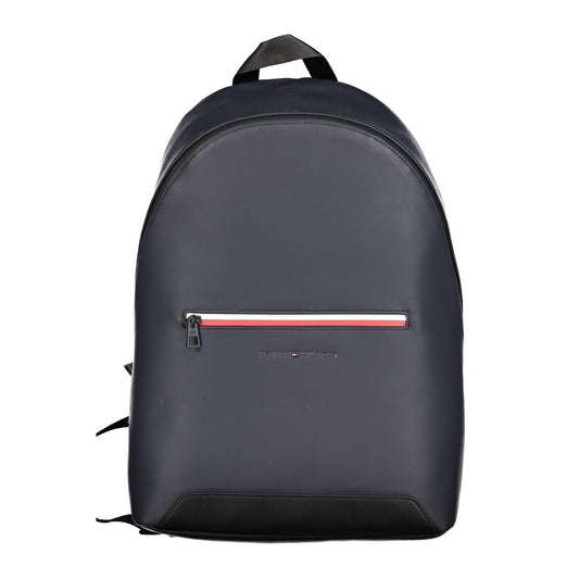 Tommy Hilfiger Blue Polyurethane Men's Backpack with Adjustable Straps
