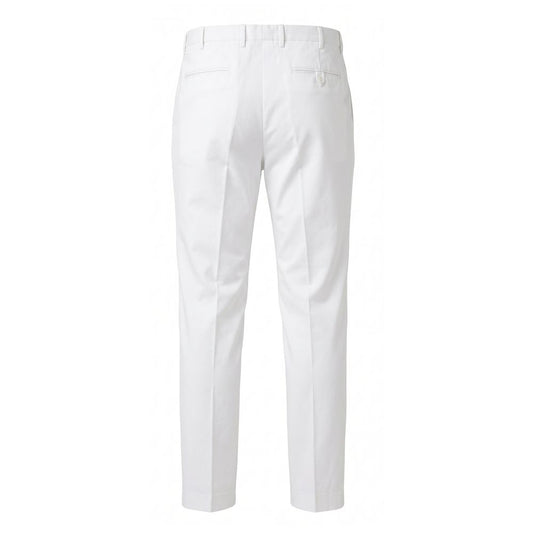 Malo White Cotton Men Pant