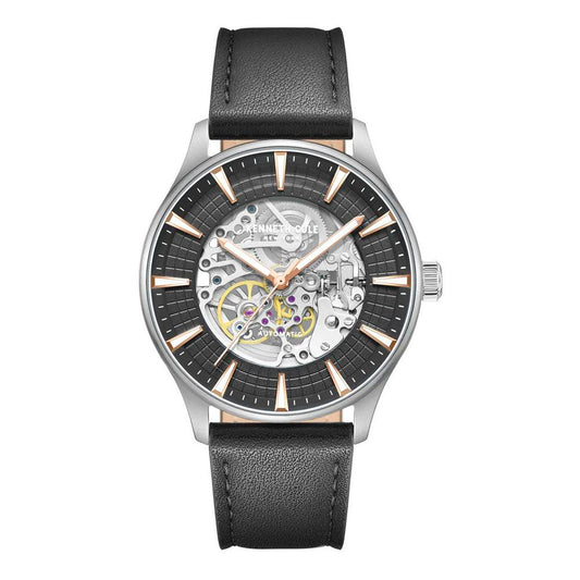 Kenneth Cole Black Leather Dress Watch