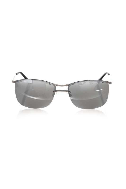 Gafas de sol Frankie Morello plateadas metalizadas para hombre