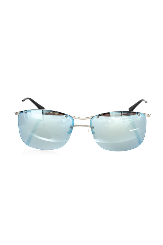 Gafas de sol Frankie Morello plateadas metalizadas para hombre