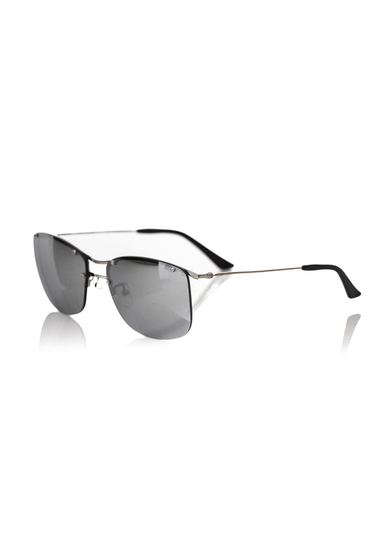 Gafas de sol Frankie Morello plateadas metalizadas para hombre