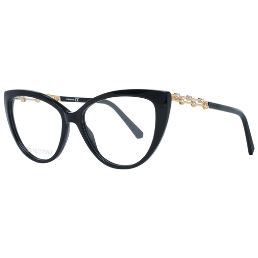Gafas de diseño elegantes con cristales Swarovski en forma de ojo de gato en color negro