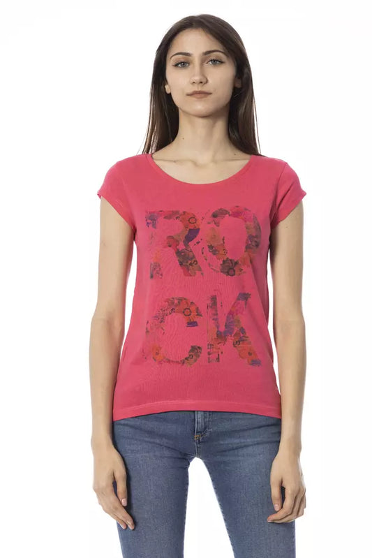 Camiseta Trussardi Action de algodón rosa para mujer