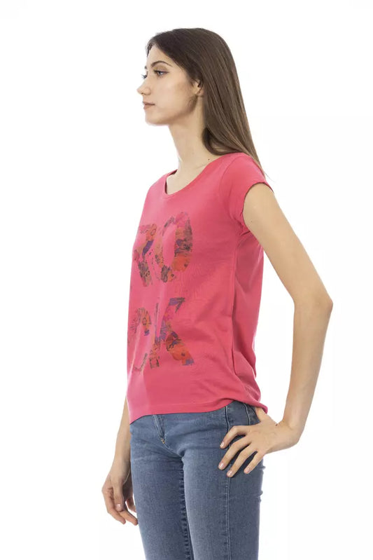 Camiseta Trussardi Action de algodón rosa para mujer