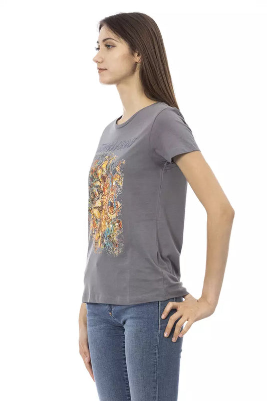 Camiseta Trussardi Action de algodón gris para mujer