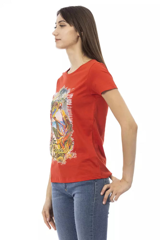 Camiseta Trussardi Action de algodón rojo para mujer