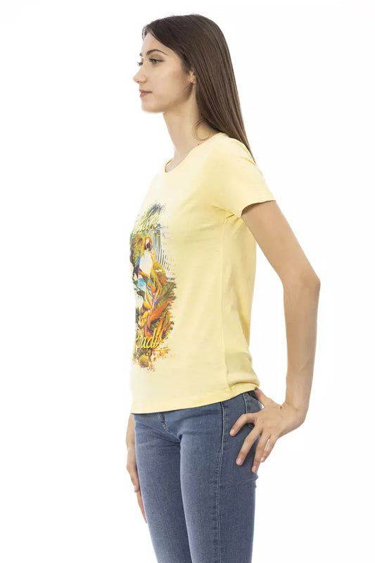 Camiseta Trussardi Action de algodón amarillo para mujer