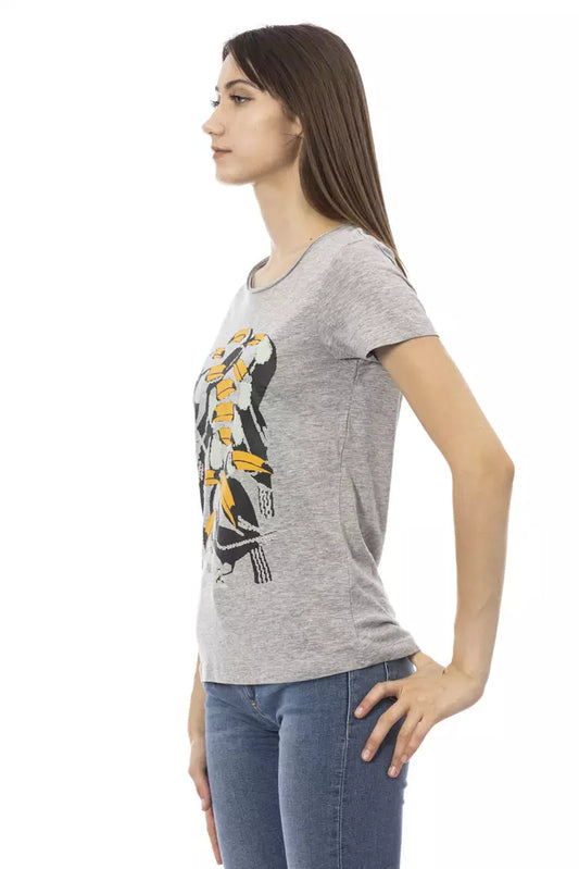 Camiseta Trussardi Action de algodón gris para mujer