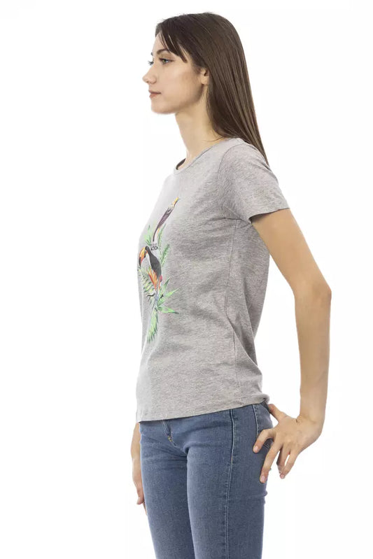 Camiseta Trussardi Action de algodón gris para mujer