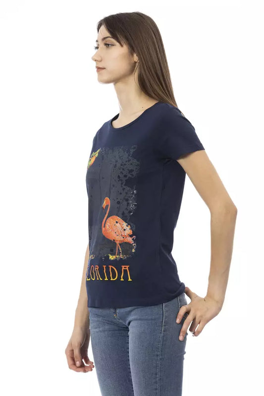 Camiseta Trussardi Action de algodón azul para mujer