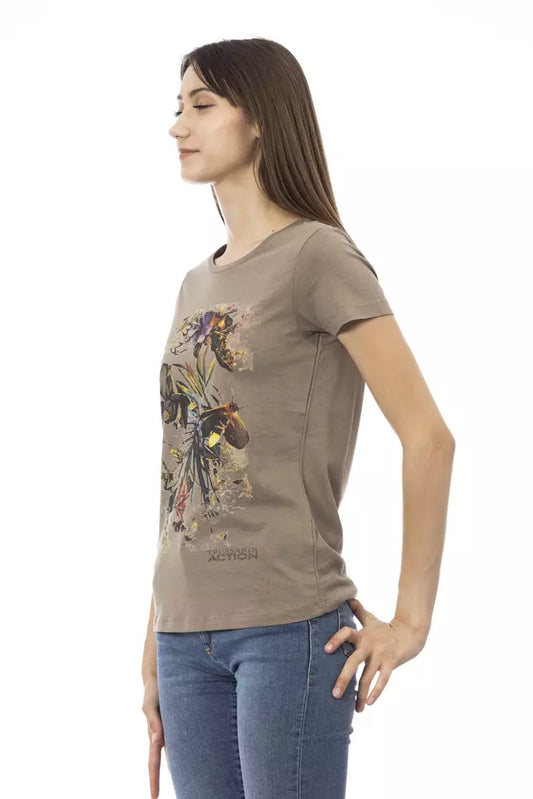 Camiseta Trussardi Action de algodón marrón para mujer