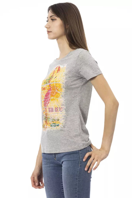 Camiseta Trussardi Action de algodón gris para mujer