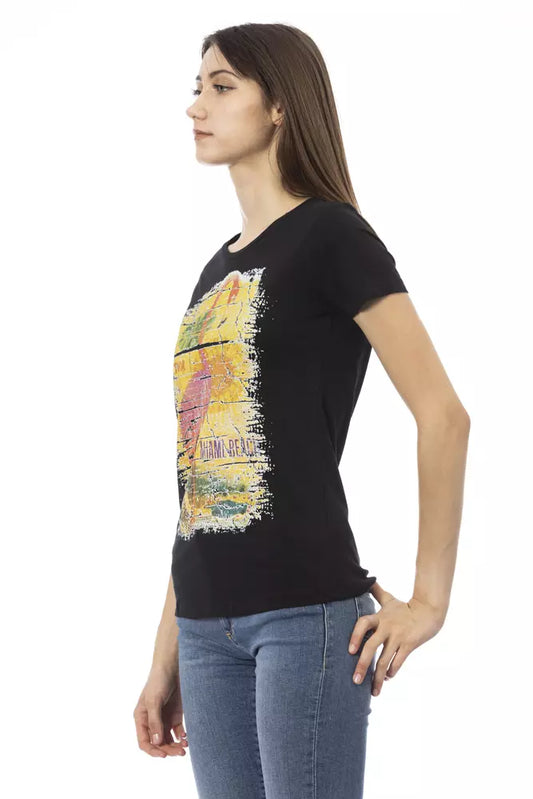 Camiseta Trussardi Action de algodón negro para mujer