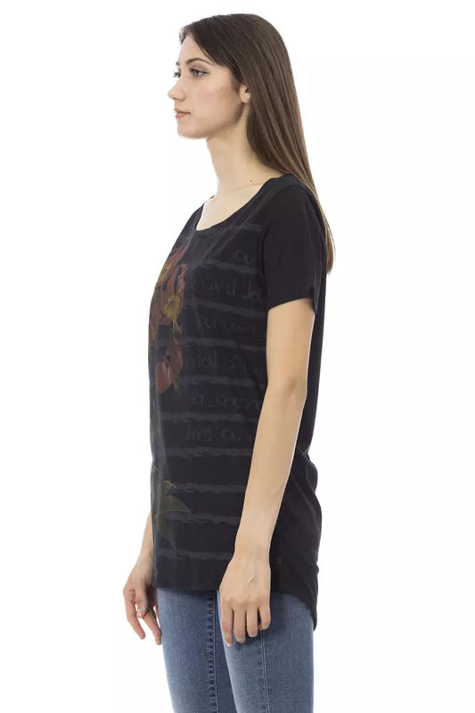 Camiseta Trussardi Action de algodón negro para mujer