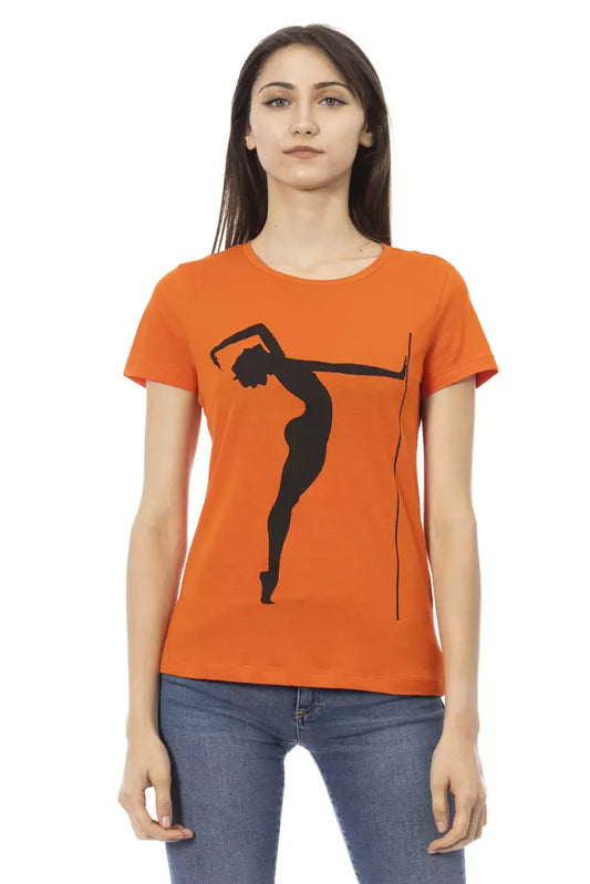 Camiseta Trussardi Action de algodón naranja para mujer
