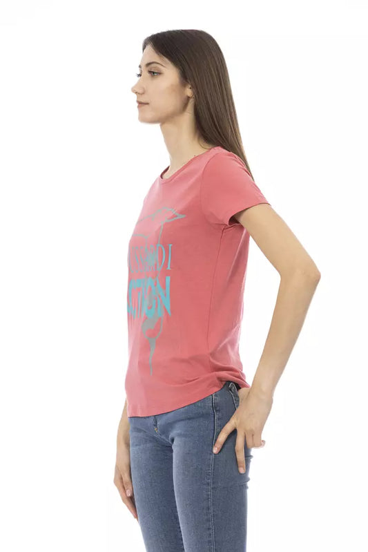 Camiseta Trussardi Action de algodón rosa para mujer