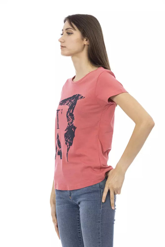 Camiseta Trussardi Action de algodón rosa para mujer
