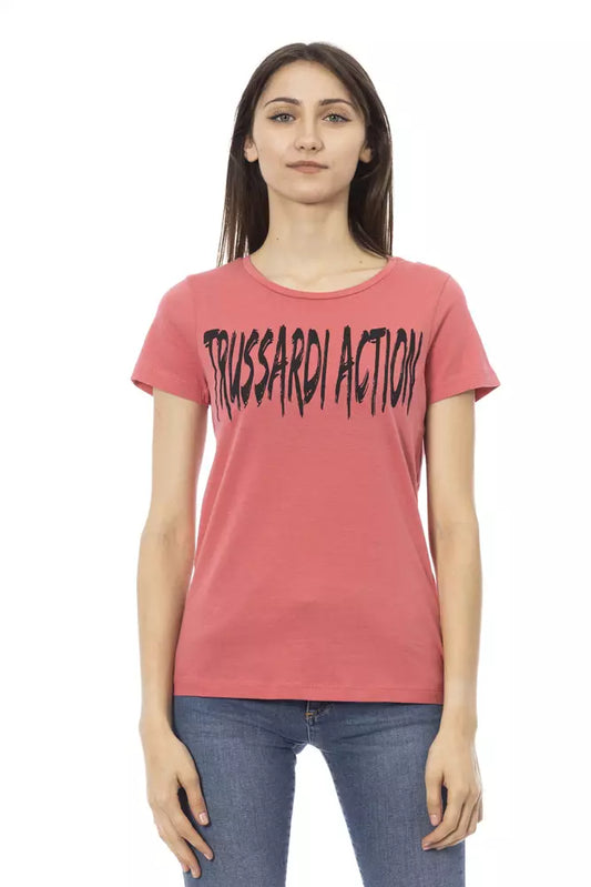 Trussardi Action Pink Cotton Women T-Shirt