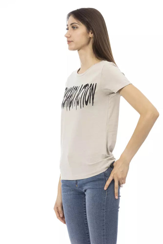 Camiseta Trussardi Action de algodón beige para mujer