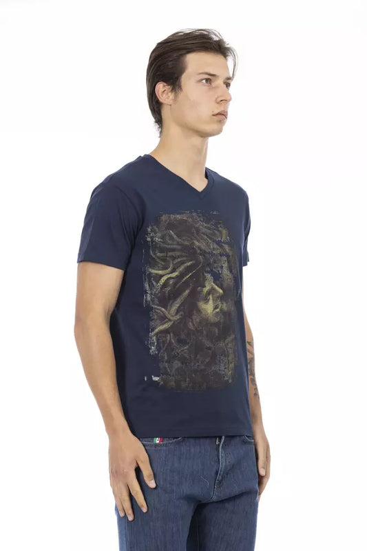 Camiseta Trussardi Action de algodón azul para hombre