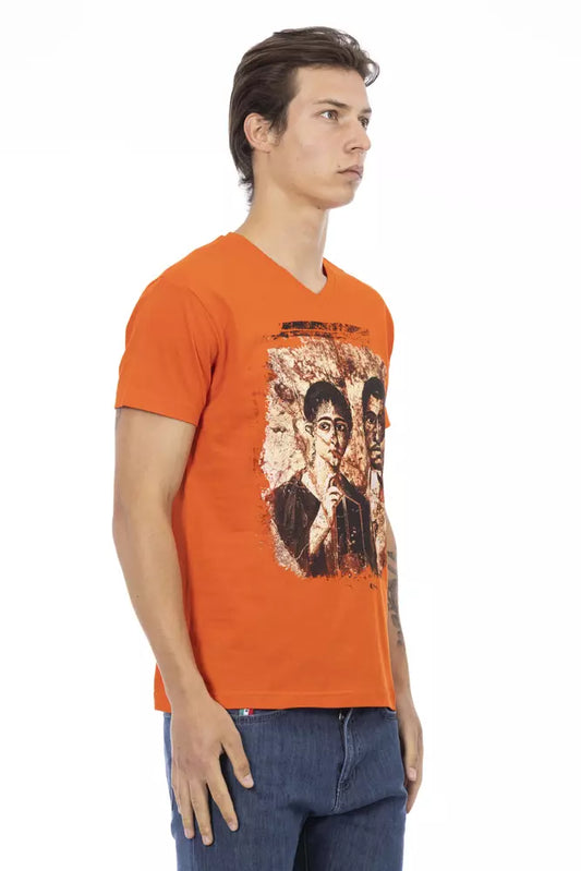 Camiseta Trussardi Action de algodón naranja para hombre