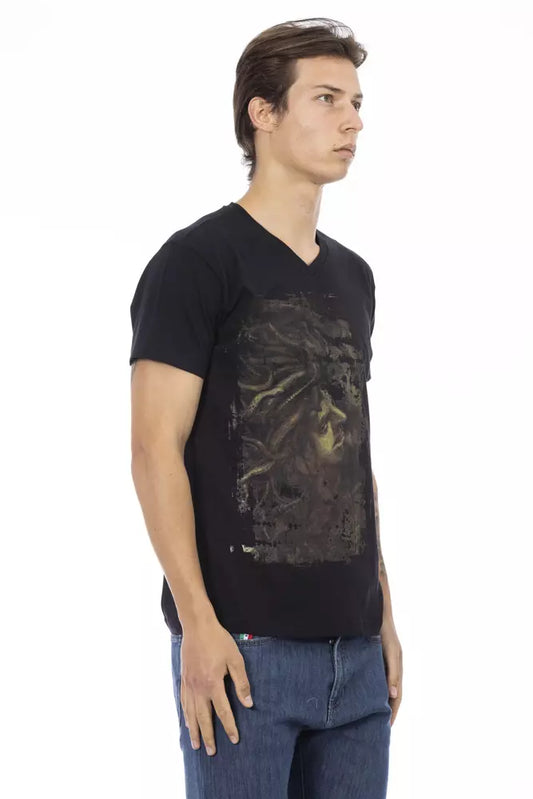 Camiseta Trussardi Action de algodón negro para hombre