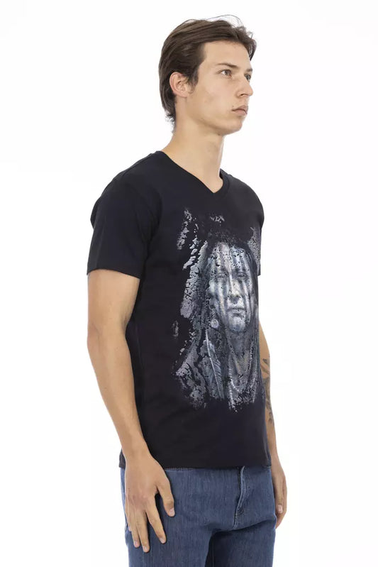 Camiseta Trussardi Action de algodón negro para hombre