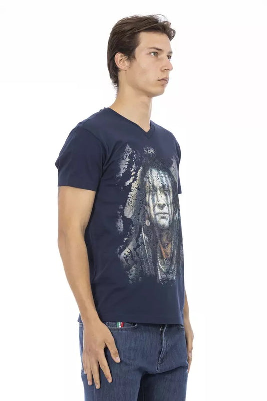 Camiseta Trussardi Action de algodón azul para hombre