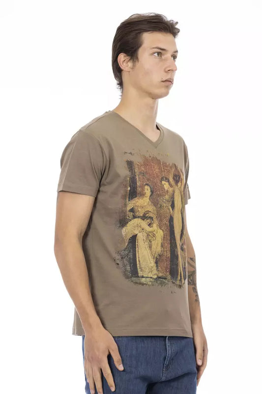 Camiseta Trussardi Action de algodón marrón para hombre